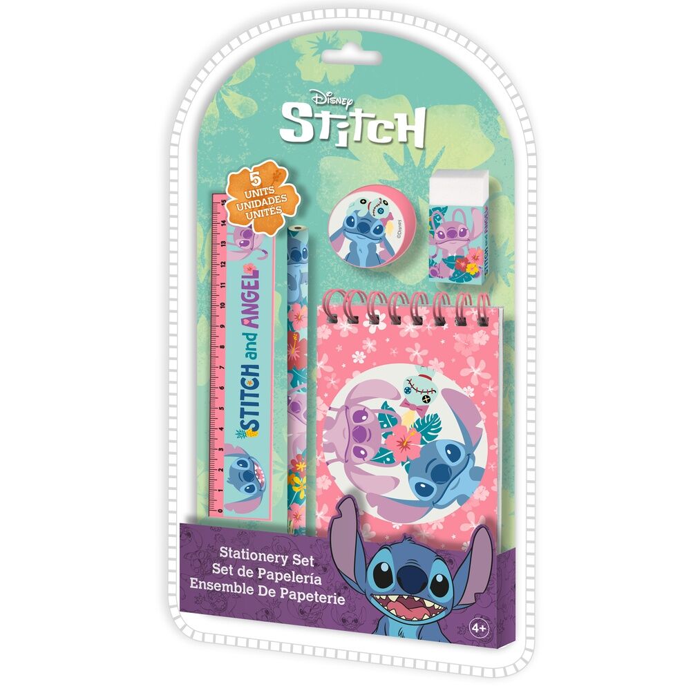 Conjunto de papelaria Stitch Disney
