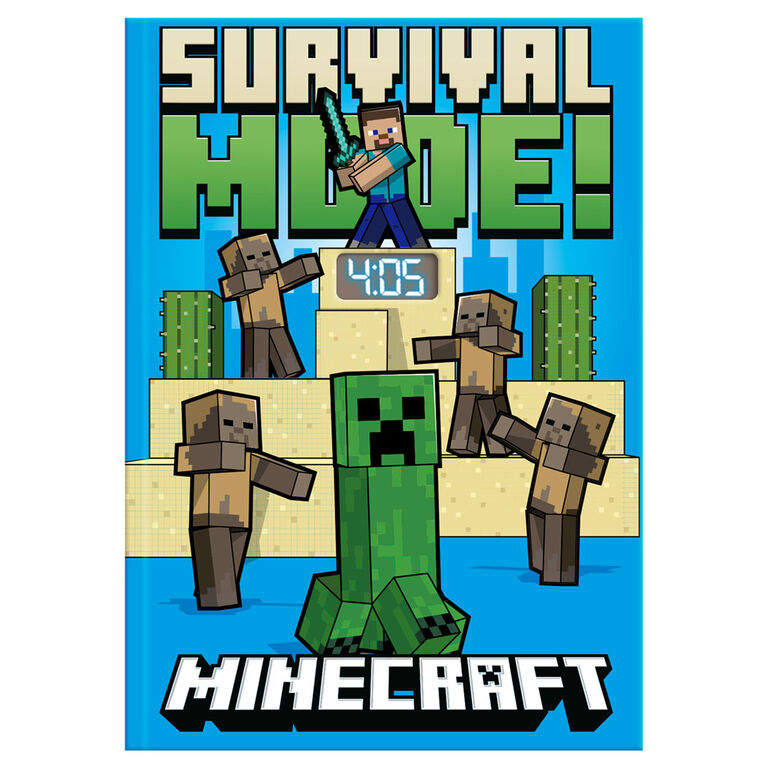 Portátil con reloj LED de Minecraft