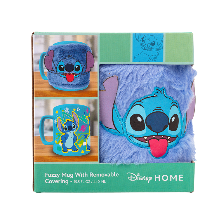Caneca + capa de peluche Stitch Disney 440ml