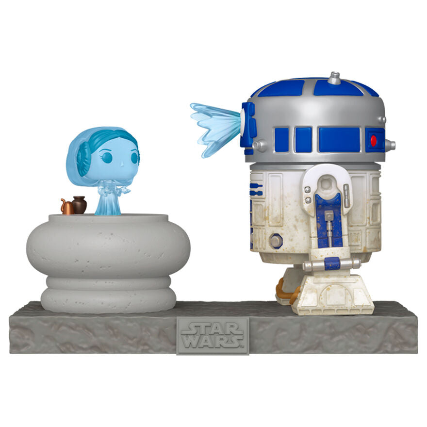 POP Deluxe Star Wars R2-D2 and Princess Leia Hologram Figure