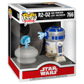 Figura holográfica POP Deluxe de Star Wars de R2-D2 y la Princesa Leia