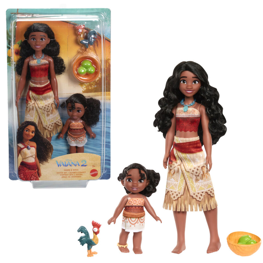 Conjunto de 2 Bonecas Vaiana & Simea Moana 2 Disney