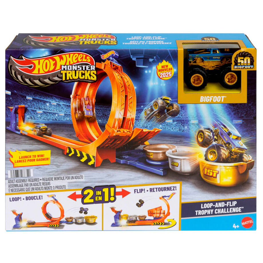Pista Troféu do Desafio Bigfoot Monster Trucks Hot Wheels