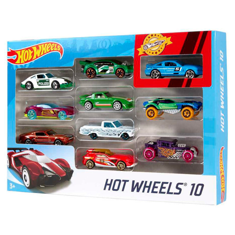Conjunto de 10 Carros Hot Wheels Sortido