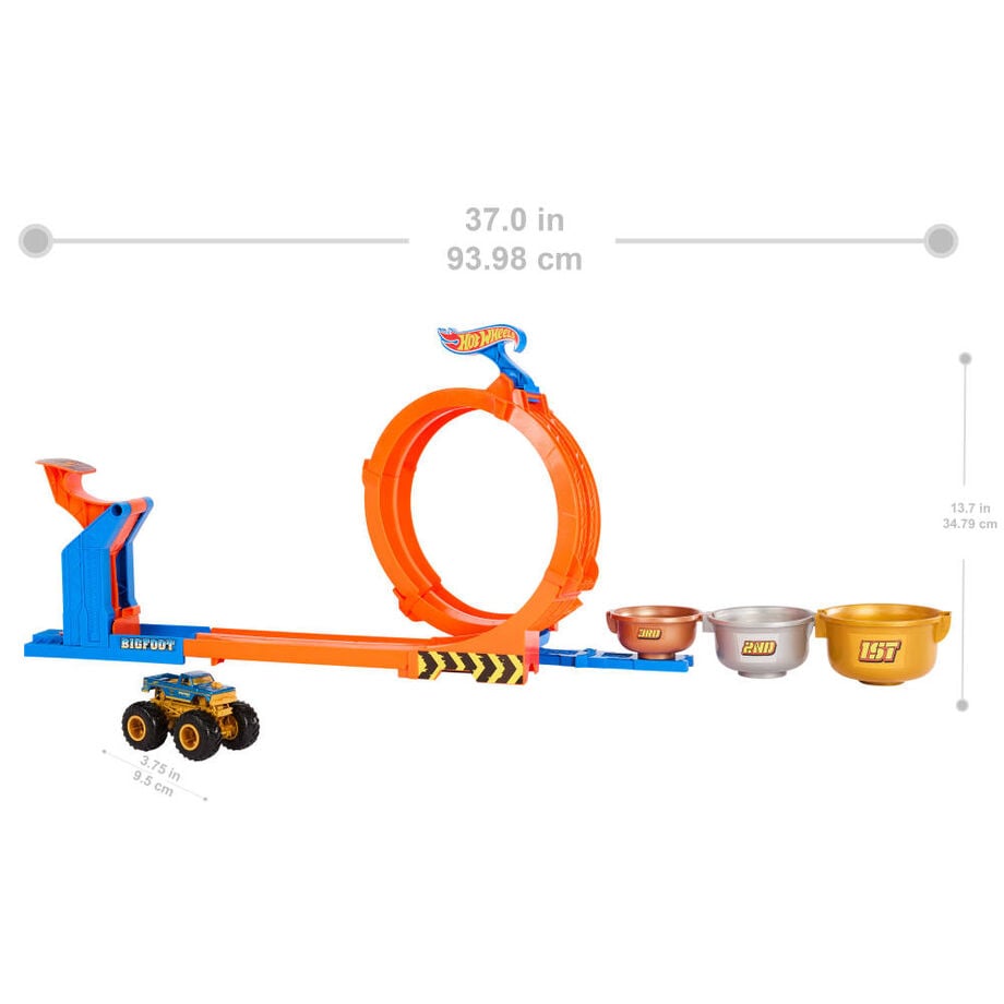 Pista Troféu do Desafio Bigfoot Monster Trucks Hot Wheels
