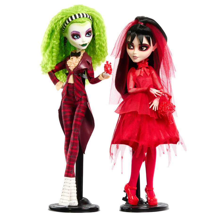 Conjunto 2 Bonecos Beetlejuice & Lydia Monster High Skullector