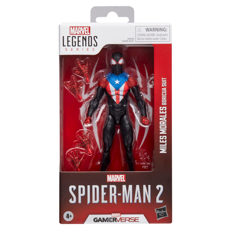 Figura Miles Morales Boricua Suit Spider-Man 2 Marvel Legends 15 cm - imagem 2