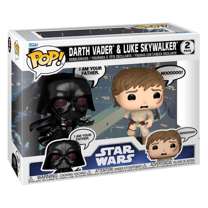 Set of 2 POP Star Wars Darth Vader & Luke Skywalker figures