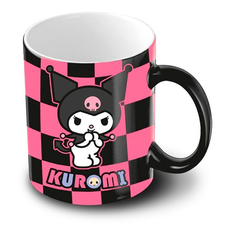 Caneca de xadrez Kuromi Hello Kitty and Friends 350ml
