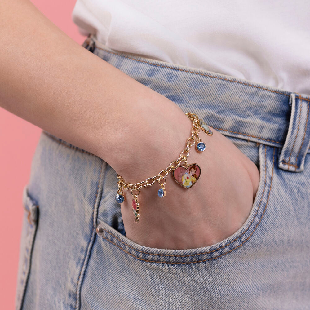 Pulseira com pendentes das Princesas da Disney