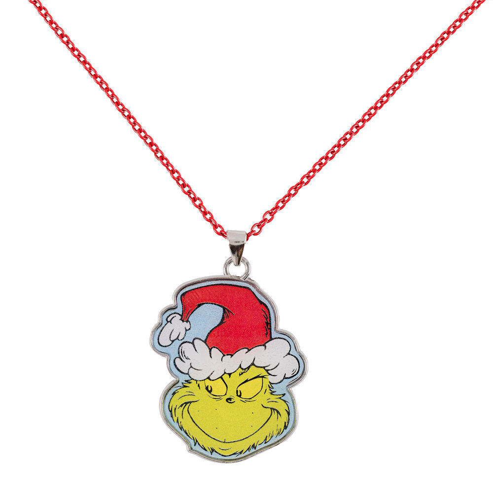 Conjunto de pendente e brincos de Natal do Grinch
