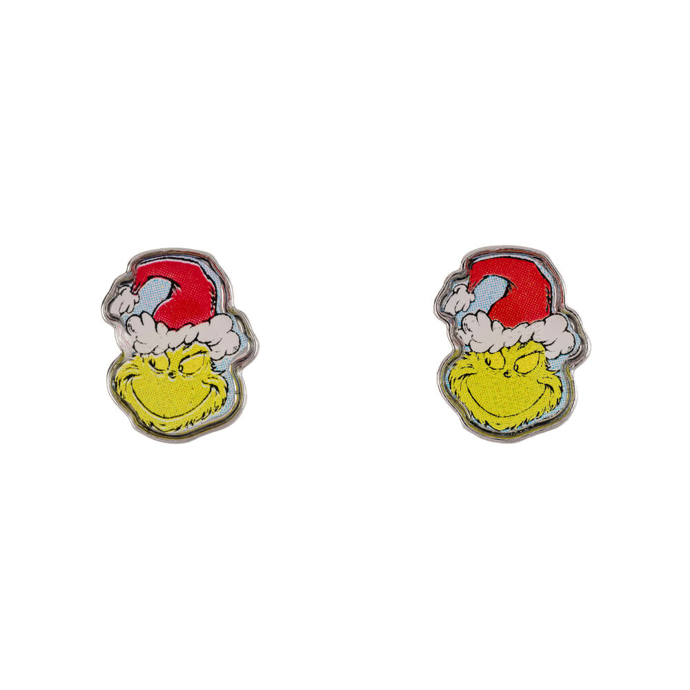 Conjunto de pendente e brincos de Natal do Grinch