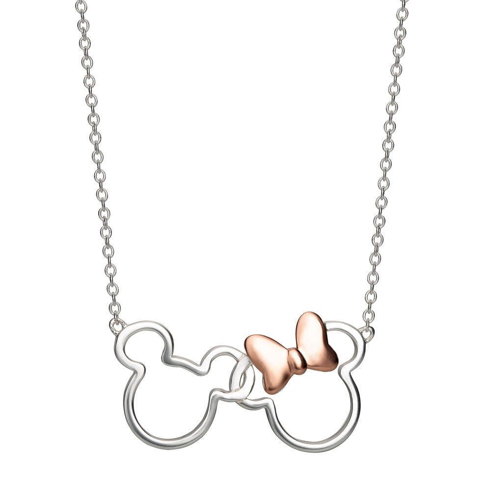 Pendente em prata Mickey e Minnie Disney