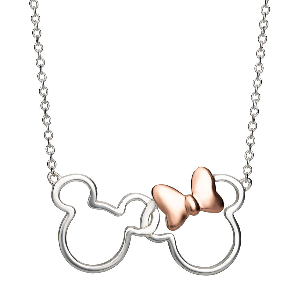 Pendente em prata Mickey e Minnie Disney