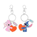 Conjunto de 2 porta-chaves Disney Angel & Stitch