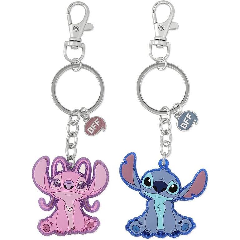 Conjunto de 2 porta-chaves Disney Angel & Stitch