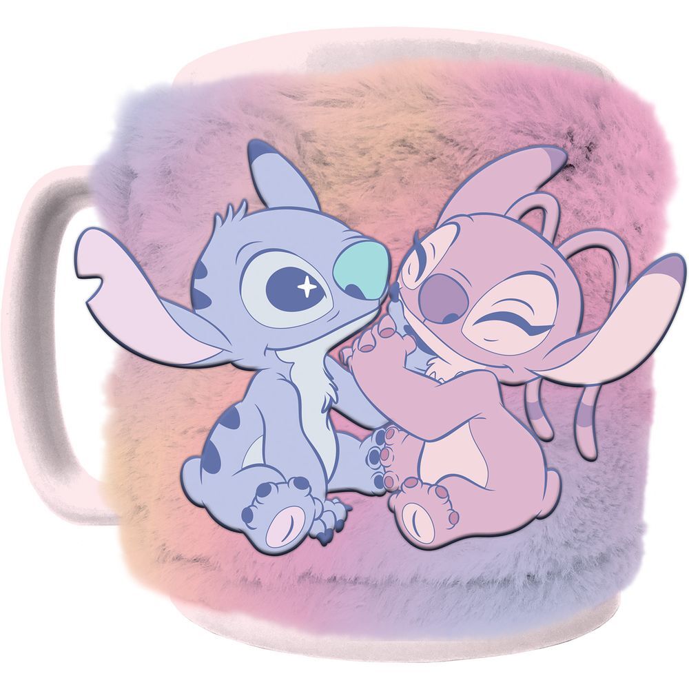 Caneca + capa de peluche Stitch & Angel Disney 440ml