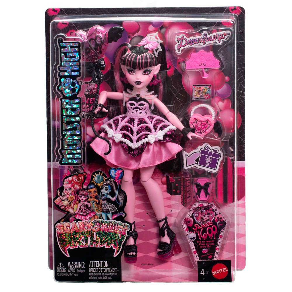 Boneca Draculaura Scary Sweet Birthday 1600 Monster High