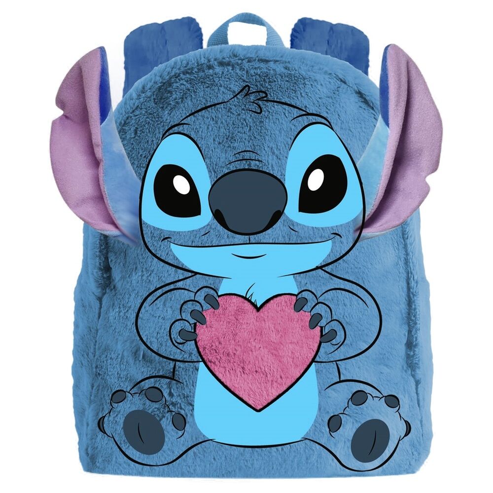Mochila de peluche com coração Stitch Disney