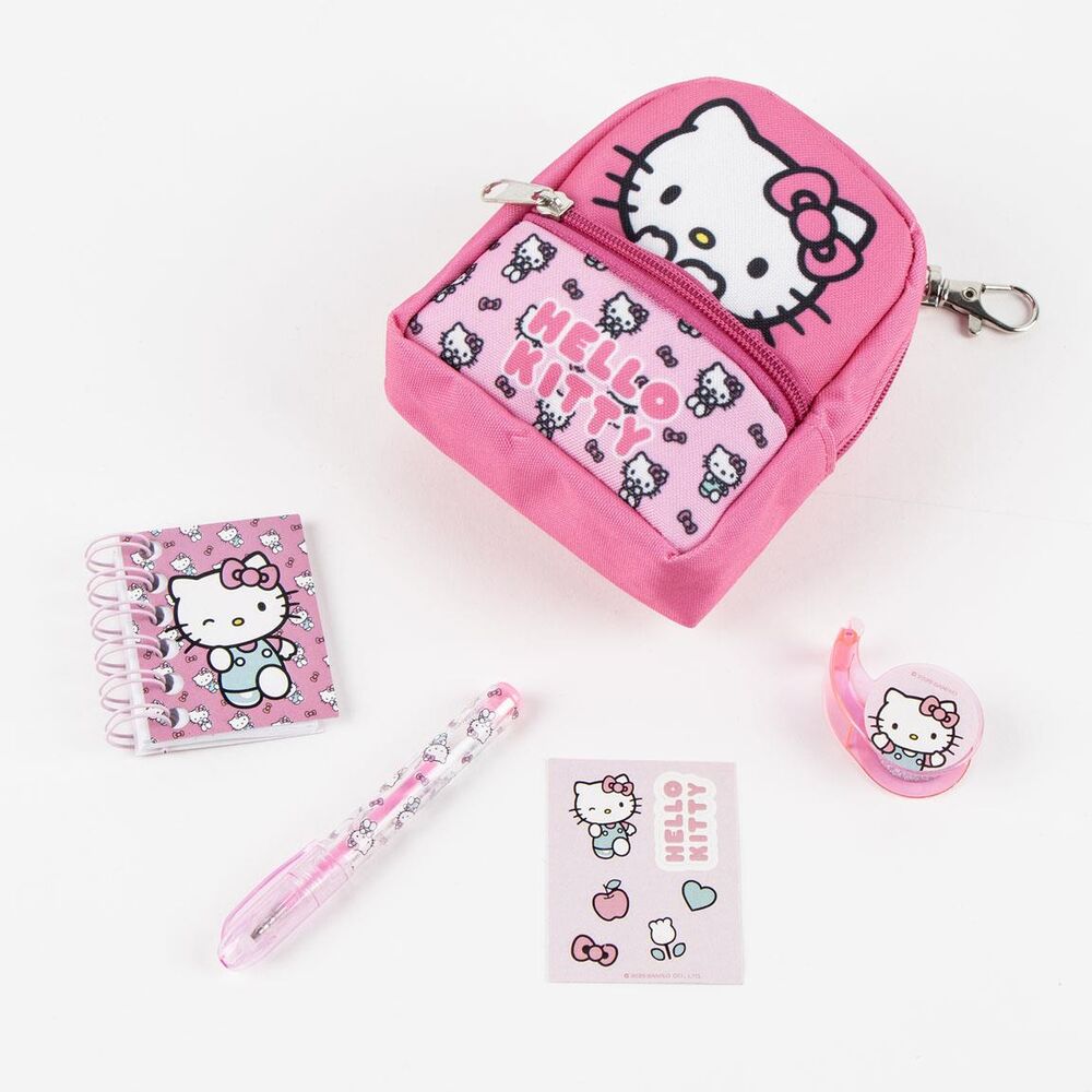 Conjunto de artigos de papelaria em miniatura da Hello Kitty