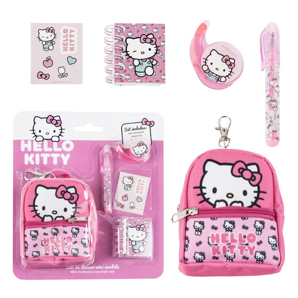 Conjunto de artigos de papelaria em miniatura da Hello Kitty