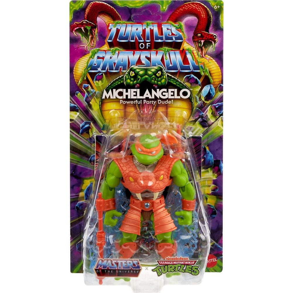 Figura Michelangelo Turtles of Grayskull Masters of the Universe 14cm - imagem 4
