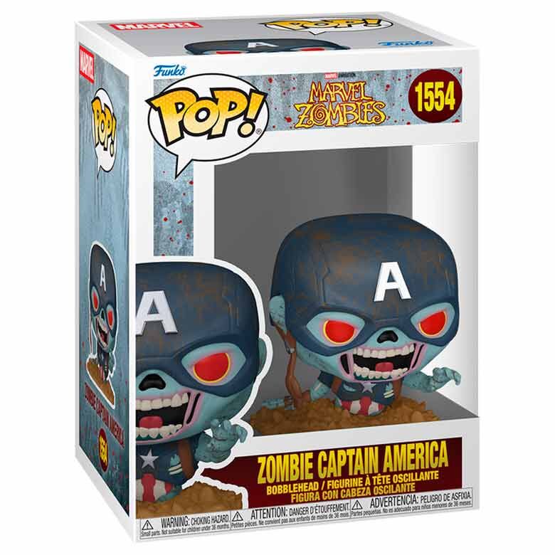 Figura POP de Marvel - Capitán América de Marvel Zombies