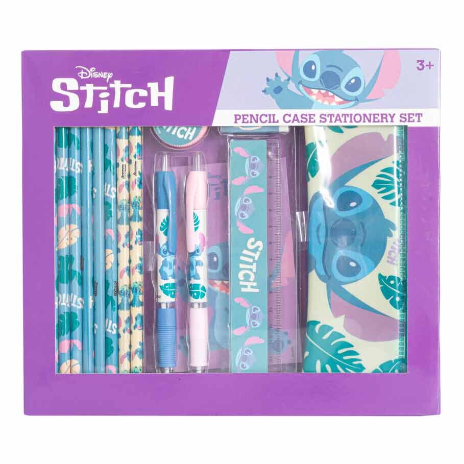 Conjunto de papelaria Stitch Disney, 14 peças