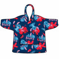 Poncho Stitch coral tamanho adulto