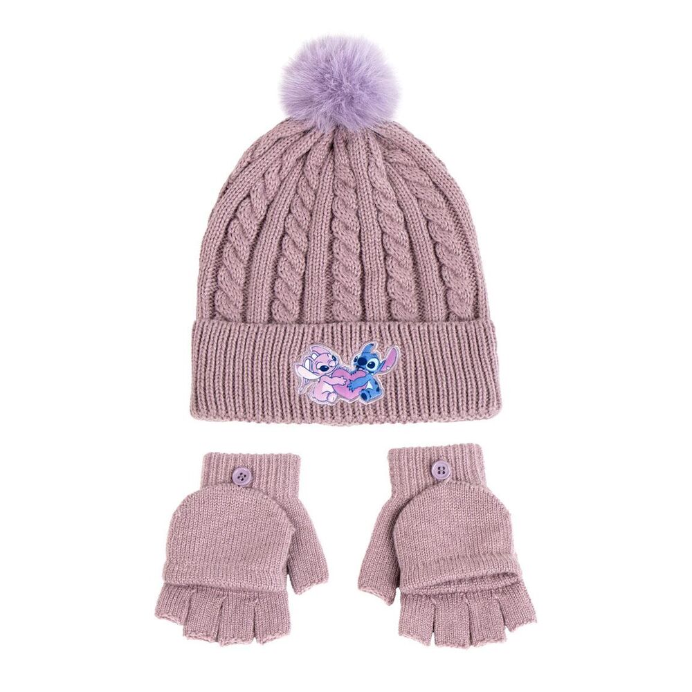 Conjunto de gorro e luvas do Stitch da Disney