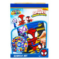 Conjunto de artigos de papelaria para raspar do Spiderman Marvel