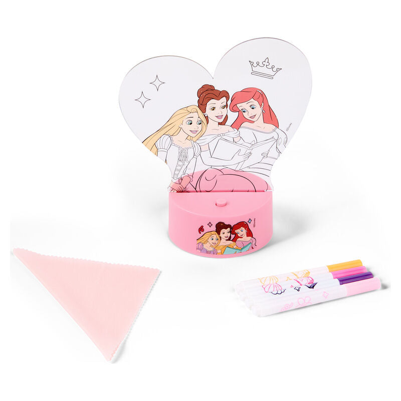 Figura para pintar luz LED Princesas Disney