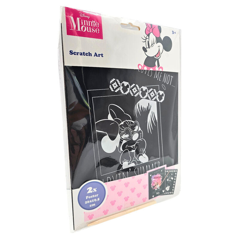 Conjunto de artigos de papelaria para raspar da Minnie
