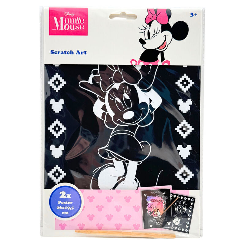 Conjunto de artigos de papelaria para raspar da Minnie