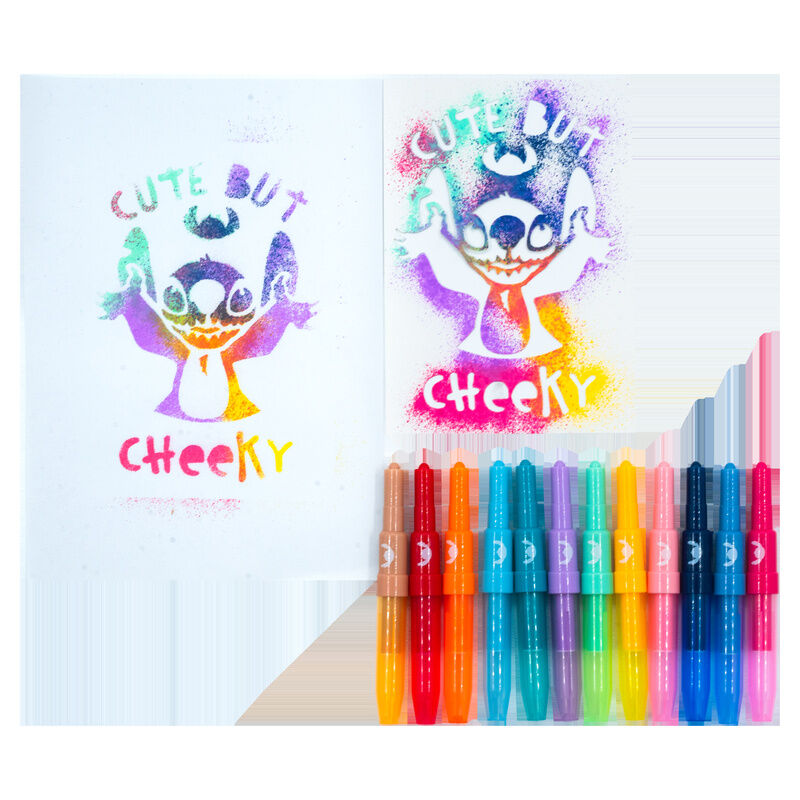 Conjunto de aerógrafo e stencil do Stitch da Disney