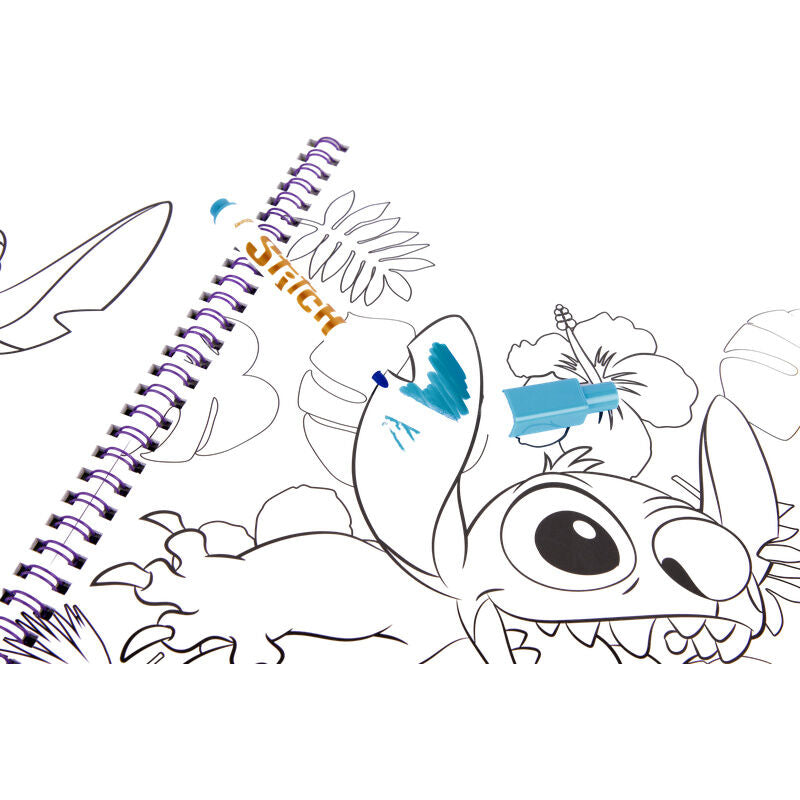 Livro de pintura mágica com água da Stitch da Disney