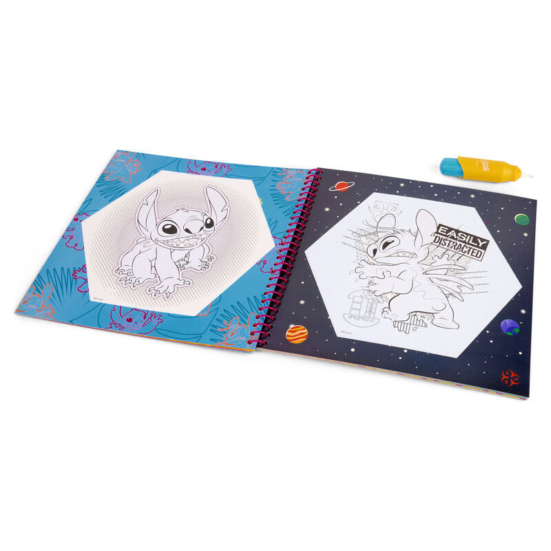Livro de pintura mágica com água da Stitch da Disney