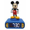 Relógio despertador com luz de presença 3D do Mickey Mouse da Disney