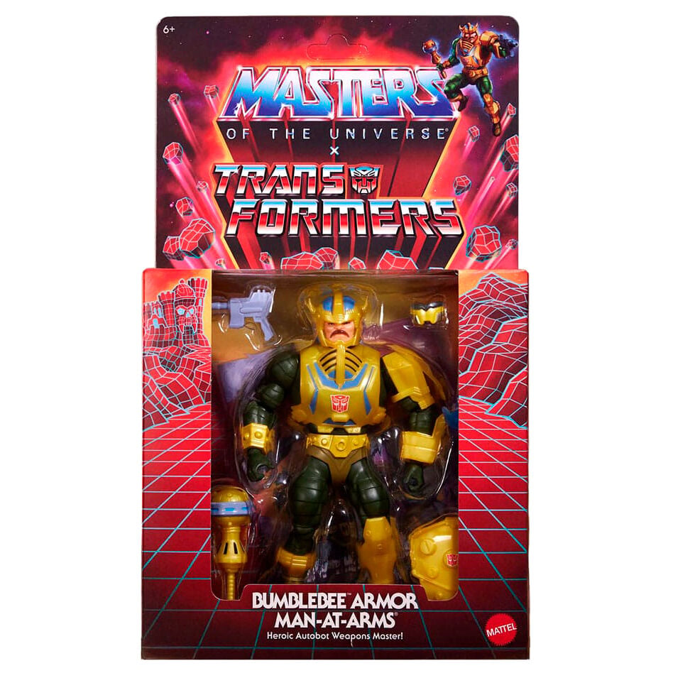 Figura Man-At-Arms Bumblebee Transformers Masters of the Universe 14 cm