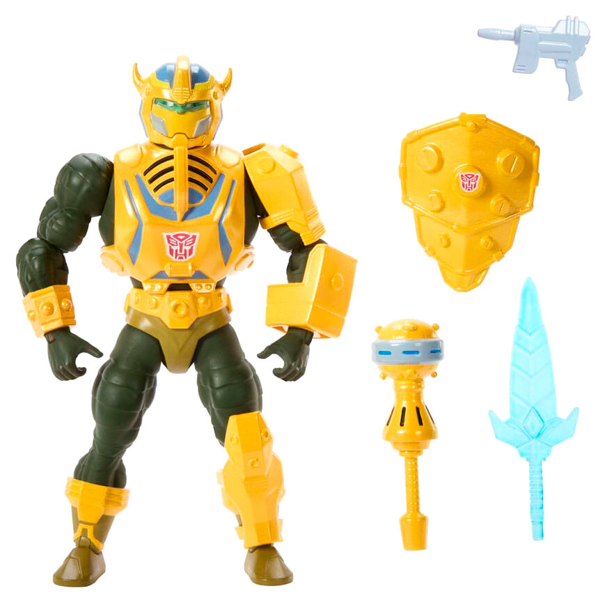 Figura Man-At-Arms Bumblebee Transformers Masters of the Universe 14 cm