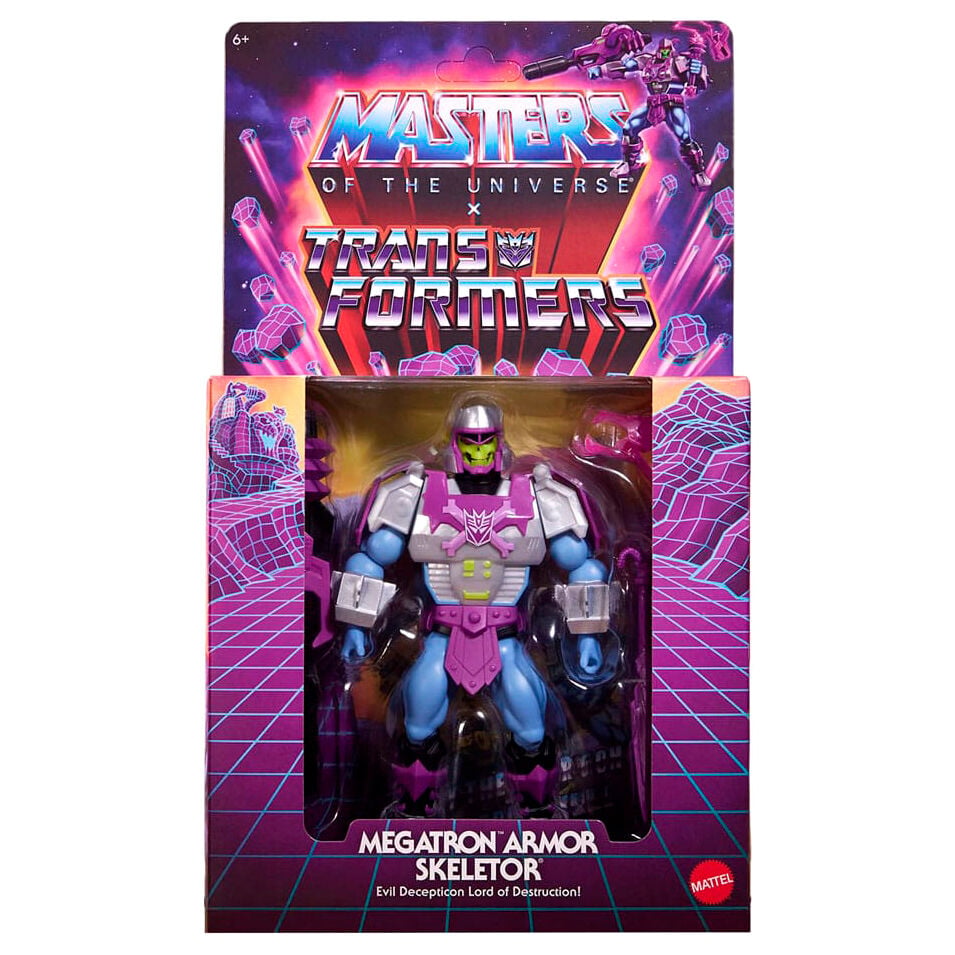 Figura Armor Skeletor Megatron Transformers Masters of the Universe 14 cm