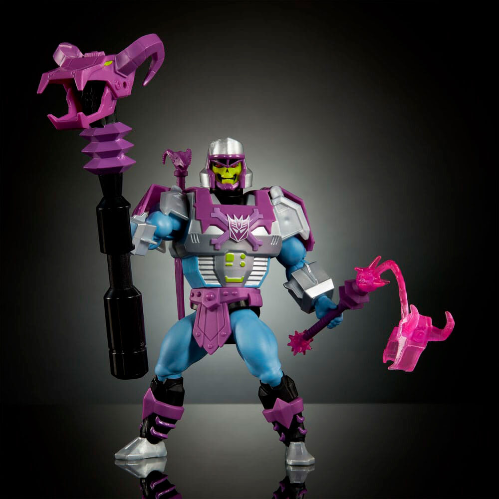 Figura Armor Skeletor Megatron Transformers Masters of the Universe 14 cm