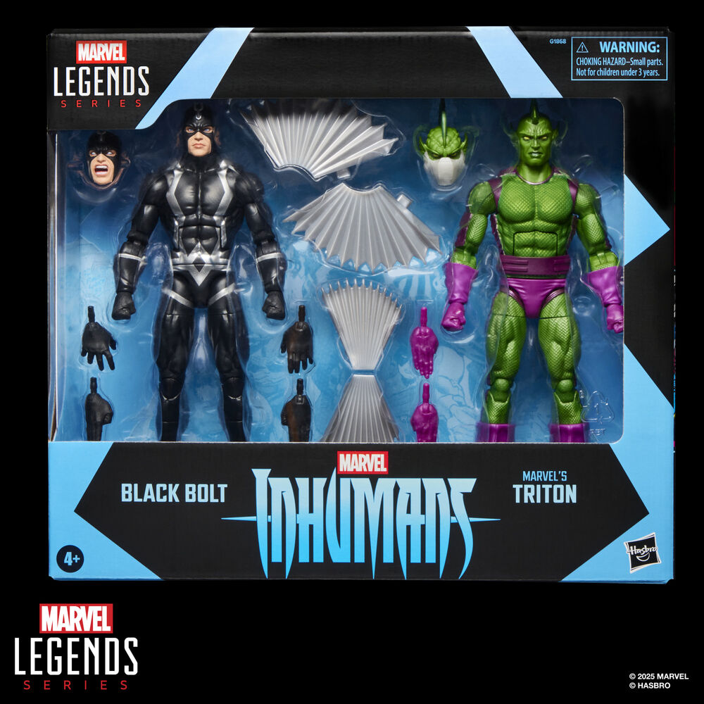 Pack de 2 Figuras Black Bolt & Triton Inhumanos Marvel Legends Series 15 cm - imagem 8
