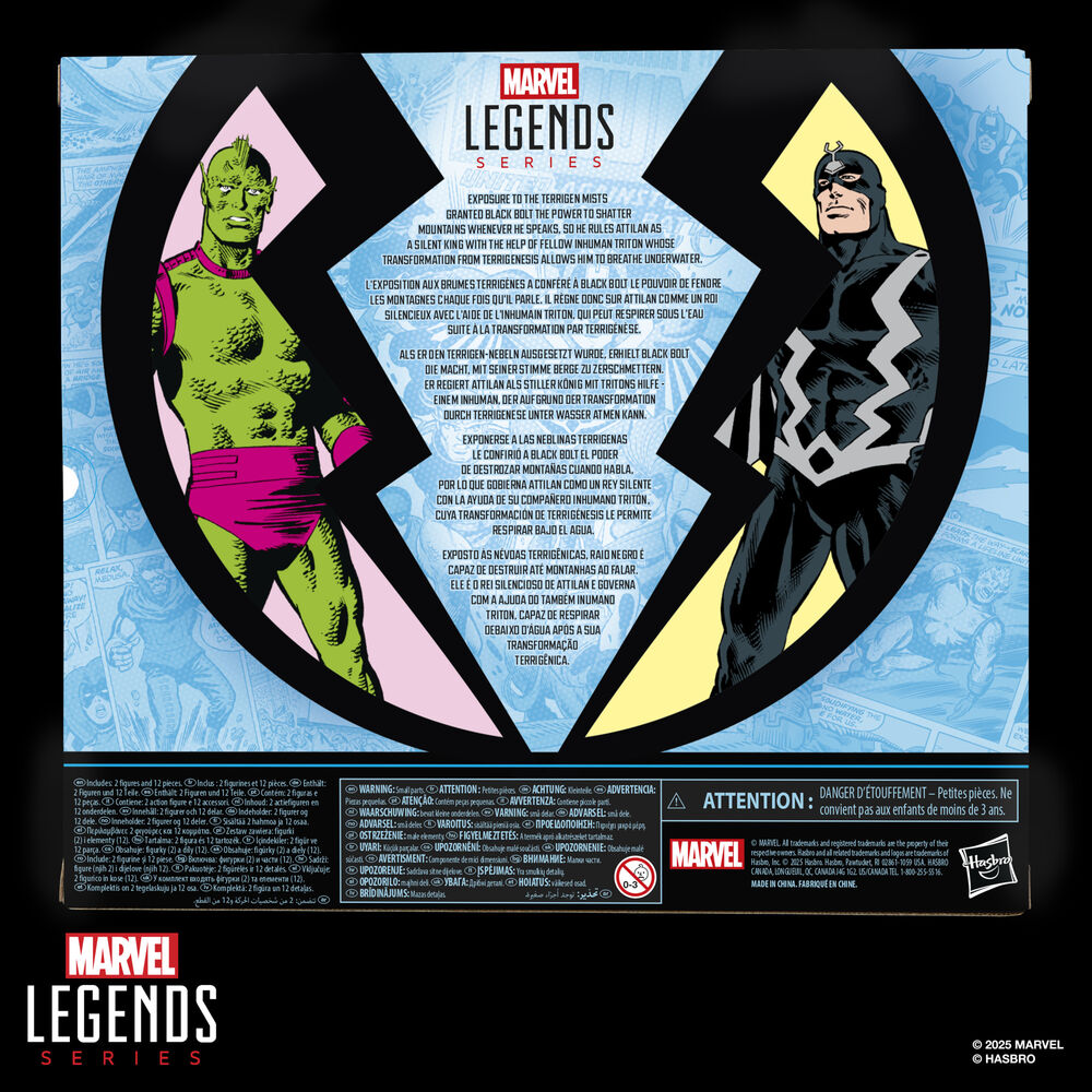 Pack de 2 Figuras Black Bolt & Triton Inhumanos Marvel Legends Series 15 cm - imagem 14