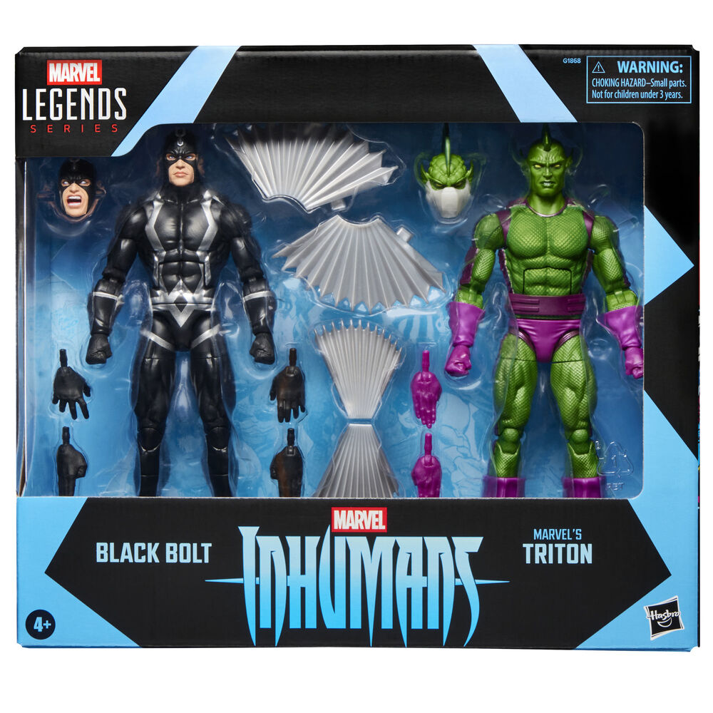 Pack de 2 Figuras Black Bolt & Triton Inhumanos Marvel Legends Series 15 cm - imagem 1