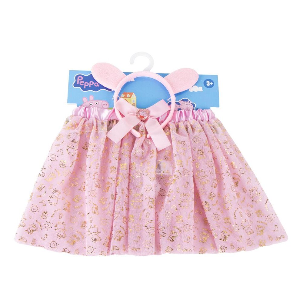 Conjunto tiara + tutu Peppa Pig