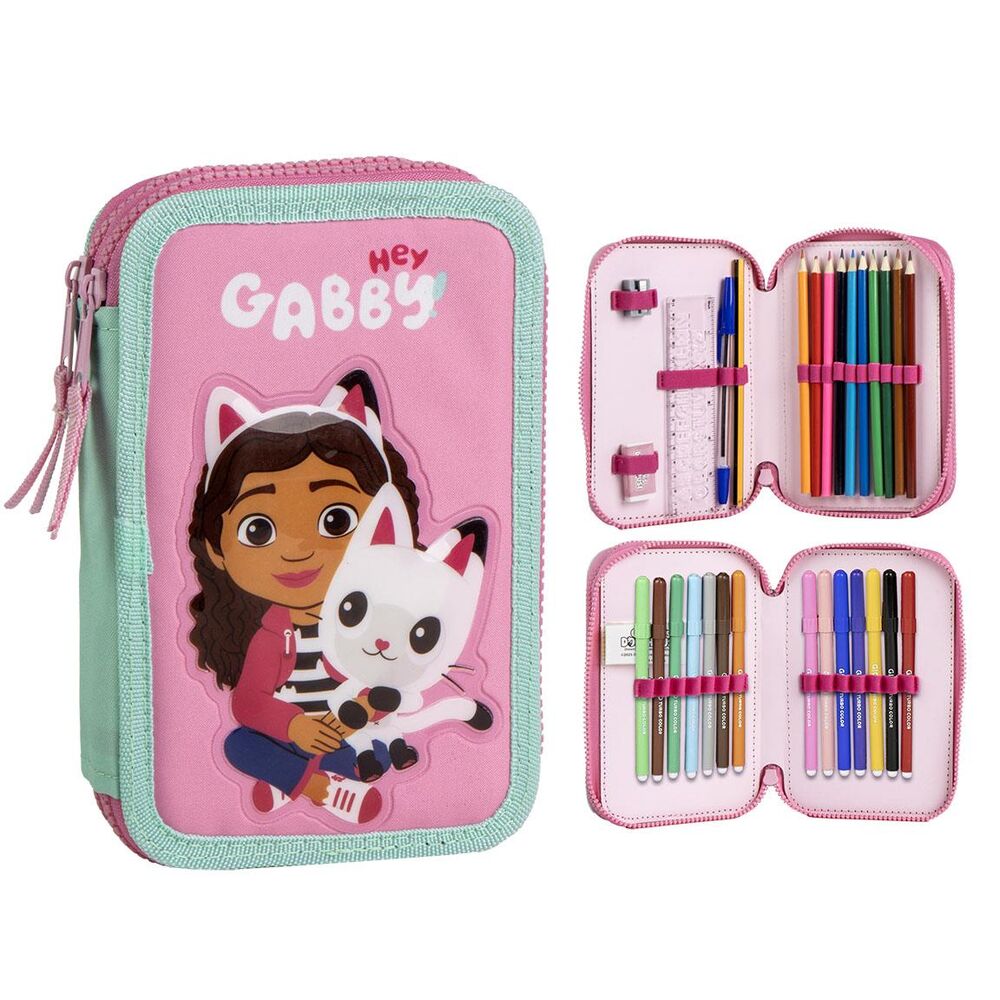 Estojo duplo Gabby’s Dollhouse completo
