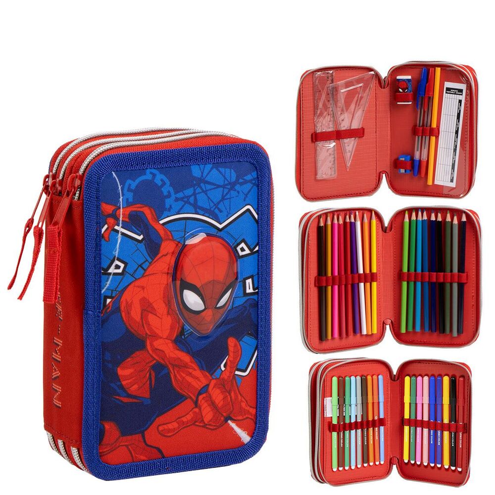 Estuche triple Spiderman Marvel