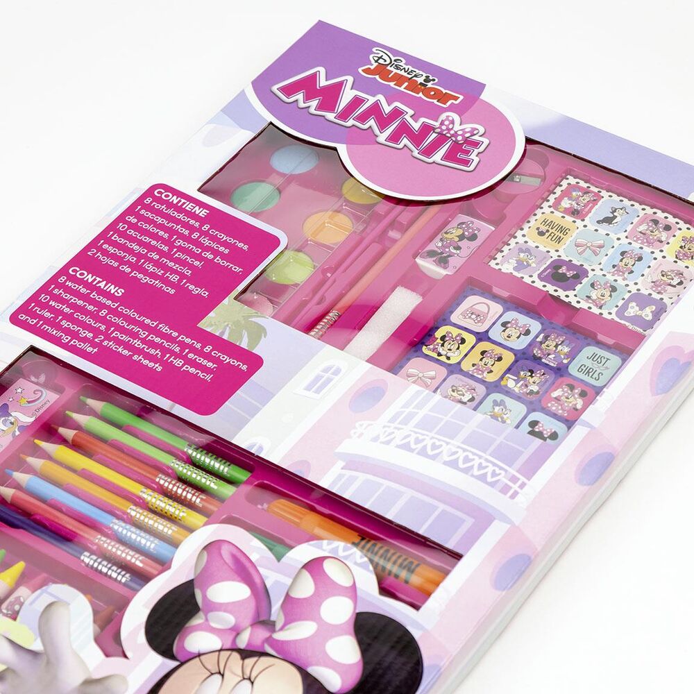 Conjunto de papelaria para colorir Minnie Disney