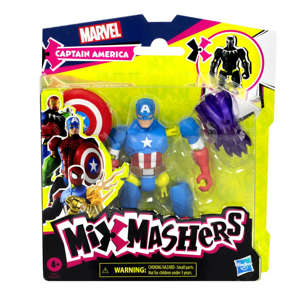 Figura Capitão America Mix Mashers Marvel 12cm